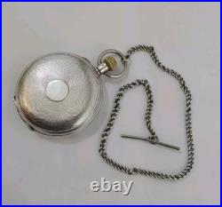 Antique J Ullmann & Co. Pocket Watch 18S-Silver. 875 Hunter Case Needs Crystal