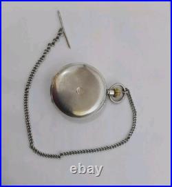 Antique J Ullmann & Co. Pocket Watch 18S-Silver. 875 Hunter Case Needs Crystal