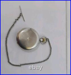 Antique J Ullmann & Co. Pocket Watch 18S-Silver. 875 Hunter Case Needs Crystal