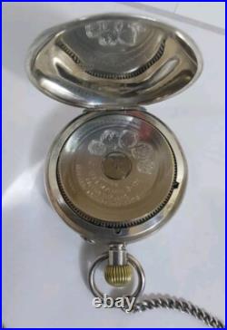Antique J Ullmann & Co. Pocket Watch 18S-Silver. 875 Hunter Case Needs Crystal