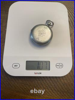 Antique James E Bonnet Silver Full Hunter Pocket Watch Swiss Sidewinder Runs