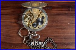 Antique Junghans Pocket Watch Parts/Repair Silver Case German
