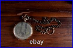Antique Junghans Pocket Watch Parts/Repair Silver Case German