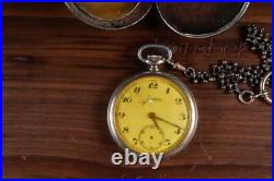 Antique Junghans Pocket Watch Parts/Repair Silver Case German