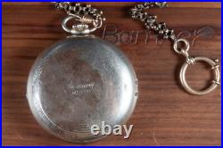 Antique Junghans Pocket Watch Parts/Repair Silver Case German
