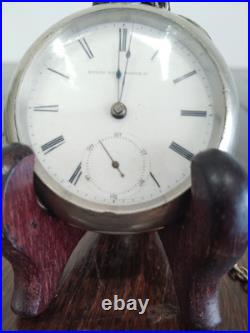 Antique Key Wind Elgin Pocket Watch 693699 Silveroid Case