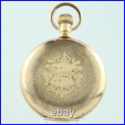 Antique Keystone Guilloche Style Hunter Pocket Watch Case 18 Size Gold Filled