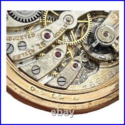 Antique Keystone J Boss 10k Filled Pocket Watch Case Parts Repair 15 Jewel