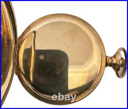 Antique Keystone J. Boss Hunter PocketWatch Case f 16S GoldFilled FancyGuilloche