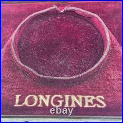 Antique LONGINES Wooden BOX for Pocket Watches Mother of Pearl Emblem 1900 EMPTY