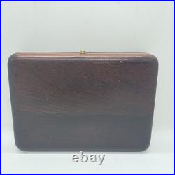 Antique LONGINES Wooden BOX for Pocket Watches Mother of Pearl Emblem 1900 EMPTY