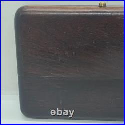 Antique LONGINES Wooden BOX for Pocket Watches Mother of Pearl Emblem 1900 EMPTY