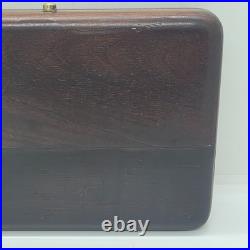 Antique LONGINES Wooden BOX for Pocket Watches Mother of Pearl Emblem 1900 EMPTY