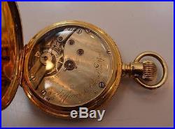 Antique Ladies Tiffany & Co. 18k Gold Pocket Watch Hunter Case Gold NR