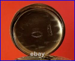 Antique Lady Elgin Pocket Watch Gold Fill Hunter Case Fancy Dial S/N 11816204