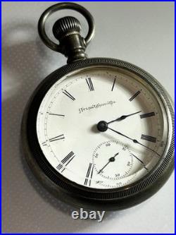 Antique Large Atlas Pocket Watch Oresilver Case Beautiful Works! Nice Shape