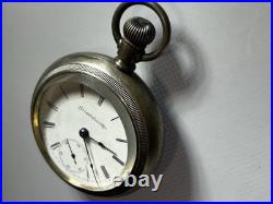 Antique Large Atlas Pocket Watch Oresilver Case Beautiful Works! Nice Shape