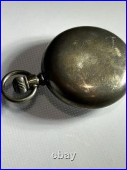 Antique Large Atlas Pocket Watch Oresilver Case Beautiful Works! Nice Shape