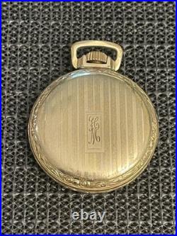 Antique Le Roy Pocket Watch 15j Derby Rolled Gold Plate Ornate Case Runs