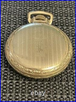 Antique Le Roy Pocket Watch 15j Derby Rolled Gold Plate Ornate Case Runs