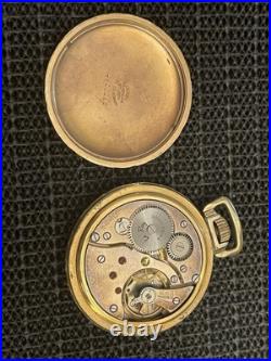 Antique Le Roy Pocket Watch 15j Derby Rolled Gold Plate Ornate Case Runs