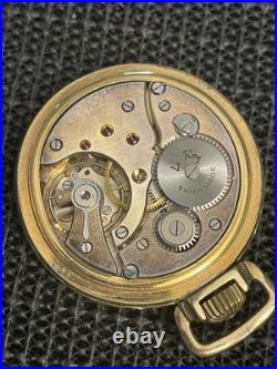 Antique Le Roy Pocket Watch 15j Derby Rolled Gold Plate Ornate Case Runs
