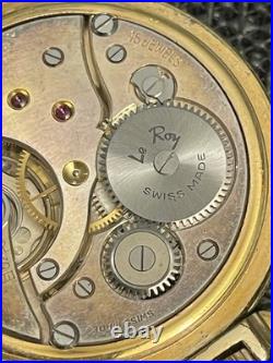 Antique Le Roy Pocket Watch 15j Derby Rolled Gold Plate Ornate Case Runs