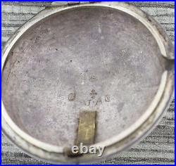 Antique Leekey Verge Fusee Pocket Watch + Sterling Pair Case +Ornate Silver Dial