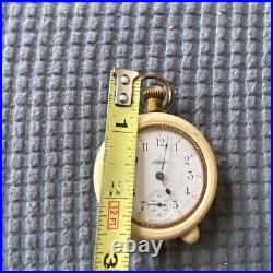Antique Leonard Pocket Watch with Celluloid Case Untested For Parts/Repair