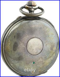 Antique Longines Chronograph Manual Wind Pocket Watch Swiss +. 900 Silver Case