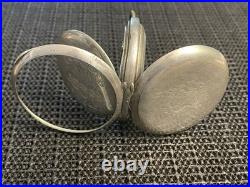 Antique Longines Silver Pocket Watch Paris Grand Prix 1900 1/2 Hunter Case Runs