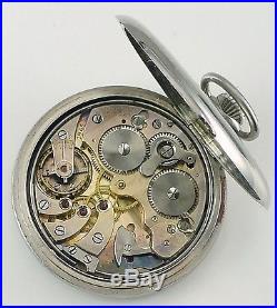 Antique Longines Turler Pin Set Pocket Watch with Open Face Case