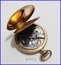 Antique Men's Waltham 14K Solid Gold Pocket Watch Hunt Case 16s 17j Gr 630 Runs