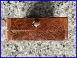 Antique Napoleon III 3rd Era French Pocket Watch Case Coffin-Mahogany Burl-RARE