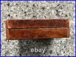 Antique Napoleon III 3rd Era French Pocket Watch Case Coffin-Mahogany Burl-RARE