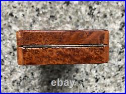 Antique Napoleon III 3rd Era French Pocket Watch Case Coffin-Mahogany Burl-RARE