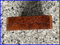 Antique Napoleon III 3rd Era French Pocket Watch Case Coffin-Mahogany Burl-RARE