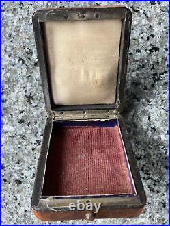 Antique Napoleon III 3rd Era French Pocket Watch Case Coffin-Mahogany Burl-RARE