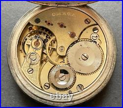 Antique Omega 1900 Grand Prix Paris Pocket Watch Running. 900 Silver Case Swiss