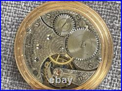 Antique Omega Gold Filled 15j Pocket Watch Ornate Full Hunter Case Runs