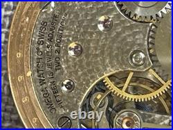 Antique Omega Gold Filled 15j Pocket Watch Ornate Full Hunter Case Runs