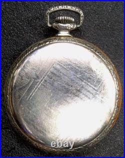 Antique Omega Pocket Watch Nickle Case C F Clare 1920's Runs
