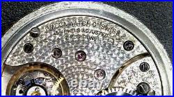 Antique Omega Pocket Watch Nickle Case C F Clare 1920's Runs