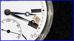 Antique Omega Pocket Watch Nickle Case C F Clare 1920's Runs