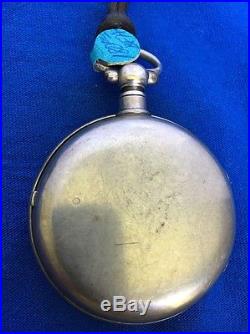 Antique Open Face Pocket Watch Unusual Case Silver Heavy Verge Fusee