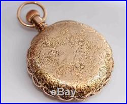Antique & Ornate c. 1885 Illinois Hunting Case Pocket Watch, withSolid Gold Case