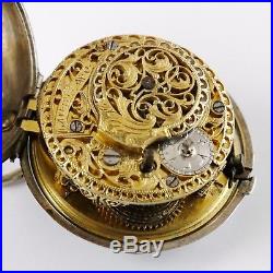 Antique Ottoman Empire George Prior Tripple Case Silver Fusee Pocket Watch 1762