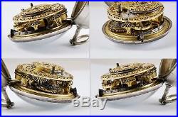 Antique Ottoman Empire George Prior Tripple Case Silver Fusee Pocket Watch 1762