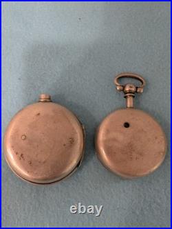 Antique Pair Case Silver Pocket Watch