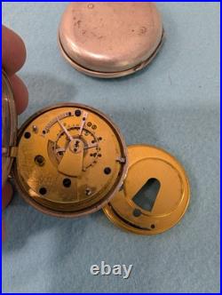 Antique Pair Case Silver Pocket Watch